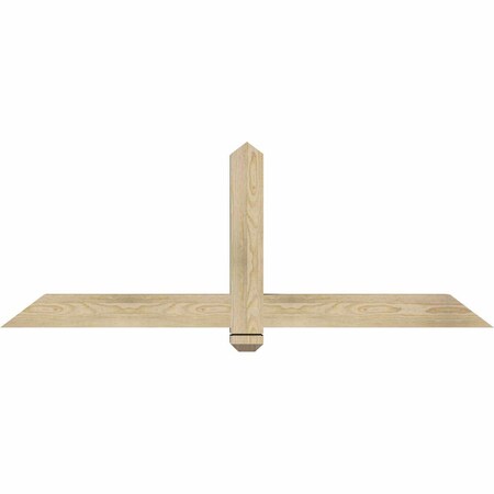 Ekena Millwork Eugene Rough Sawn Timber Gable Bracket, Douglas Fir, 60"W x 22"H x 4"D x 4"F, 9/12 Pitch GBW060X22X0404EUG00RDF